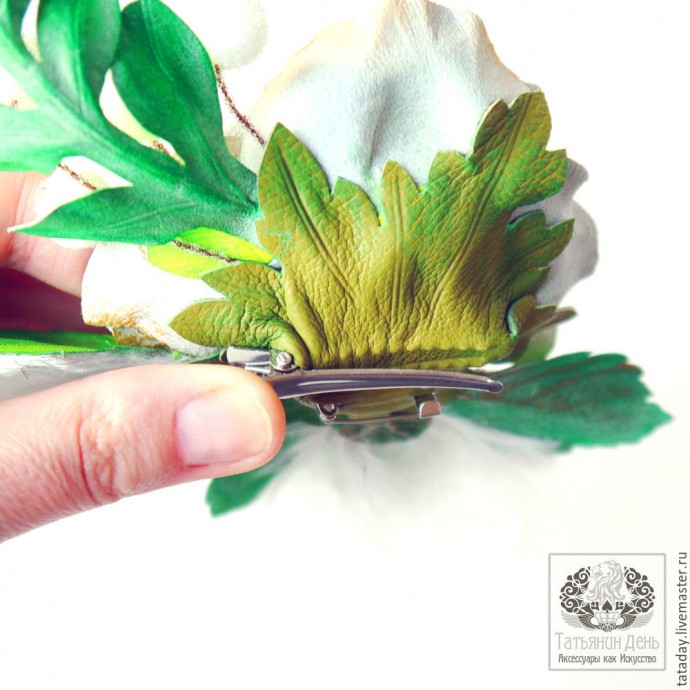 ​Создаем кожаную брошь-розу: часть 4