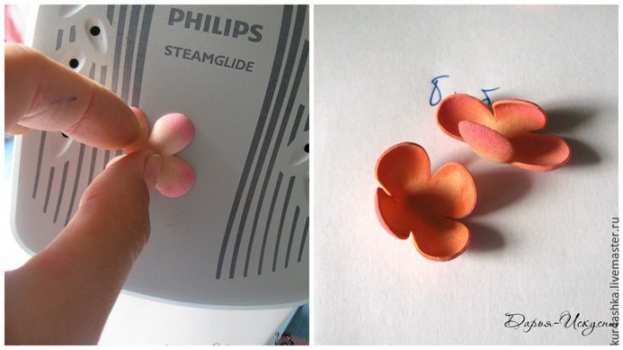 Декорируем свечу для семейного очага с цветами из фоамирана: часть 2