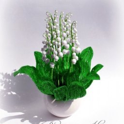 Ландыши из бисера и рубки