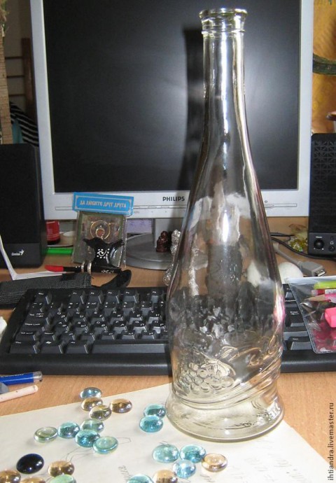 Создание хрустальной сказки: роспись стеклянной бутылки