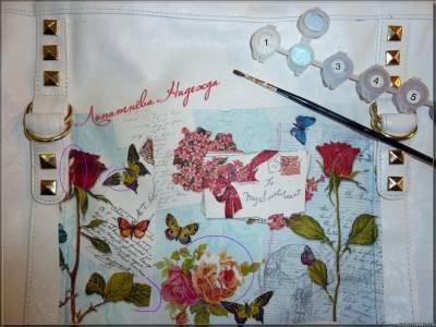 ​Декупаж на сумке или подарок для себя любимой: часть 1