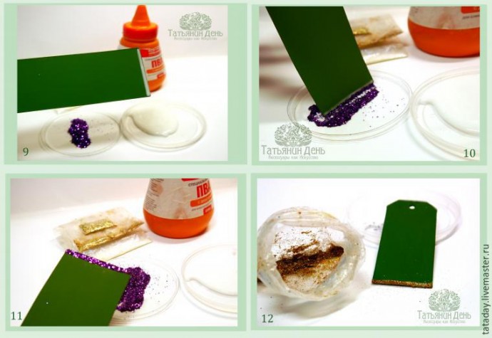 ​Делаем новогодний крафт-пакет с биркой-поздравлением: часть 2