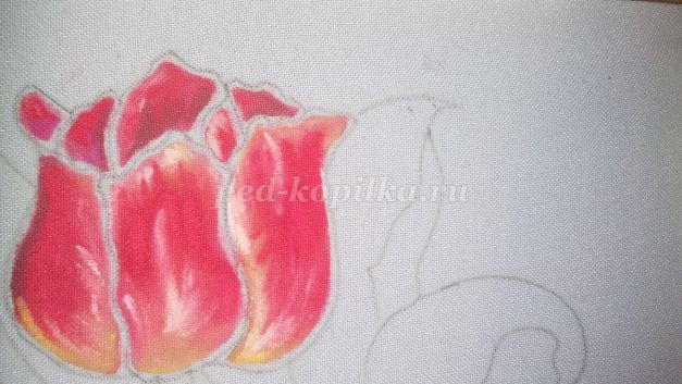 Холодный батик "Тюльпаны"