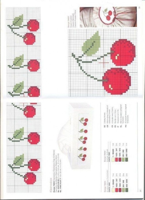 Вышиваем вишни крестиком Вышиваем вишни крестиком
