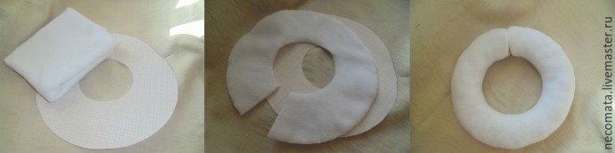 Текстильный новогодний венок