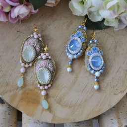 Создаем серьги «Розы Рококо» с c кристаллами Swarovski: часть 2