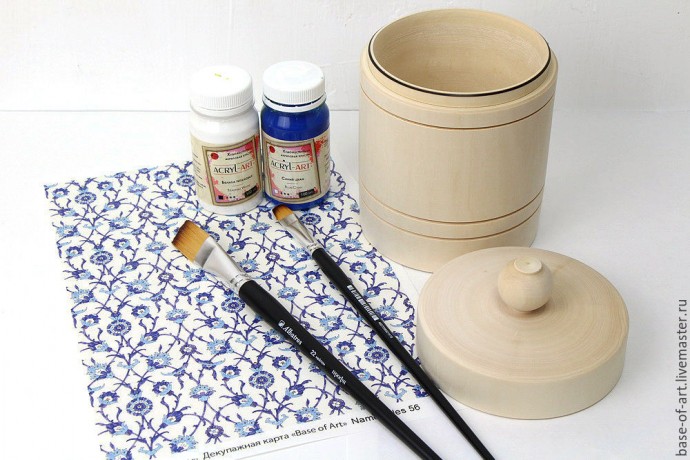 ​Мастер-класс по декупажу баночки "Португалия в сердце"