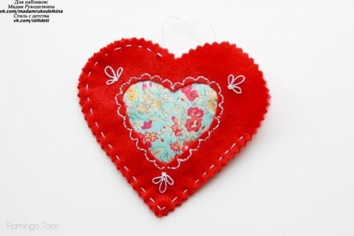 Мастерим сердечки из фетра Мастерим сердечки из фетра