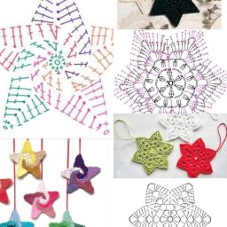 Подборка вязаных снежинок