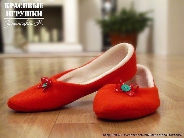 ​Шьем мягкие домашние тапочки