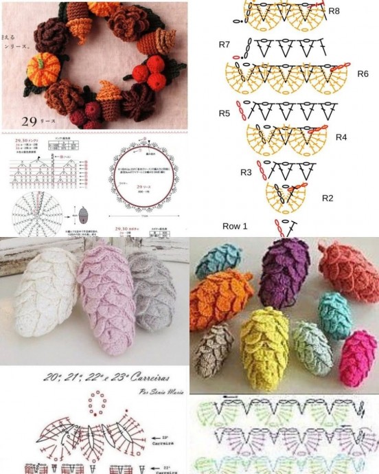 ​Вязаные игрушки на ёлку