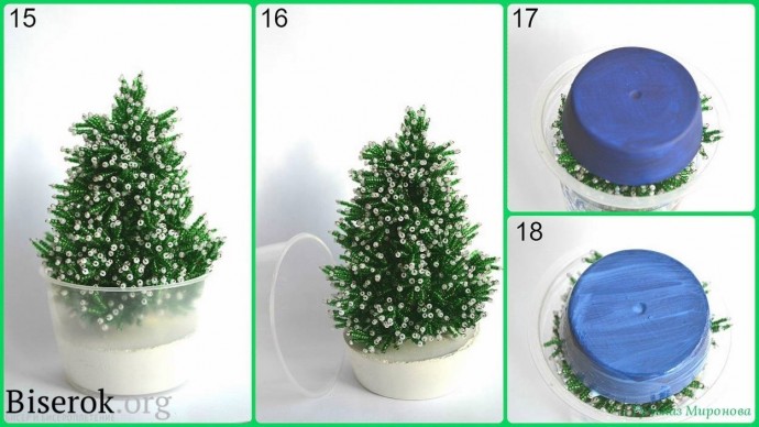 ​Ёлочка из бисера и рубки