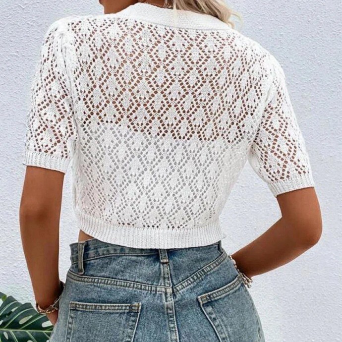 Ажурный укороченные жакет