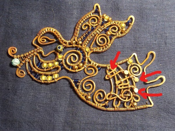 Делаем из медной проволоки ангела с трубой: часть 4