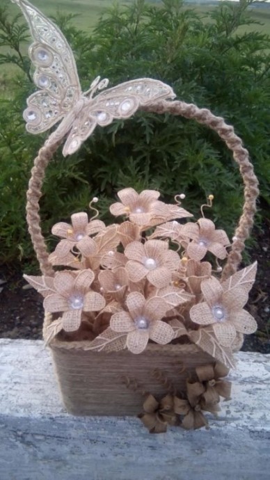 Джутовые корзинки