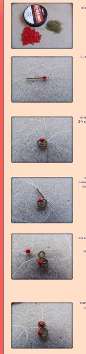 Колье "Барбара" с красными бусинами