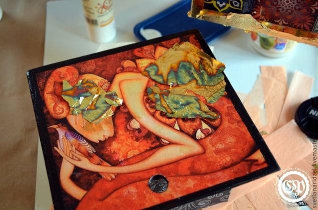 ​Коробка для чая превращается в восточную шкатулку: мастер-класс, часть 2