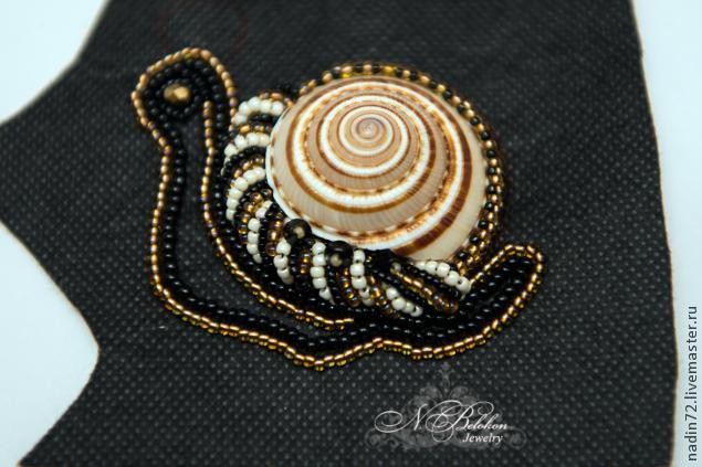 ​Брошь-улитка: мастер-класс, часть 3