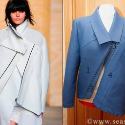 Молния в косом срезе, укреплённом долевиком