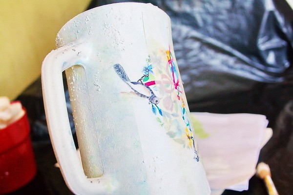 ​Преображаем пивную кружку в чудесную вазочку: часть 2