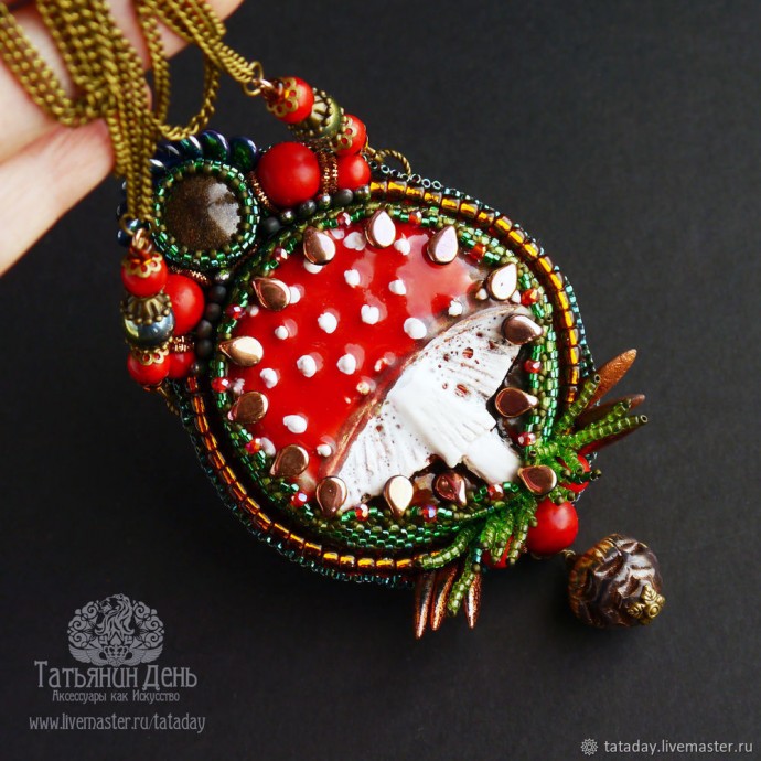 ​Создаем кулон "Мухоморчик": часть 3