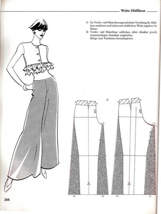 Моделирование необычных вариантов брюк