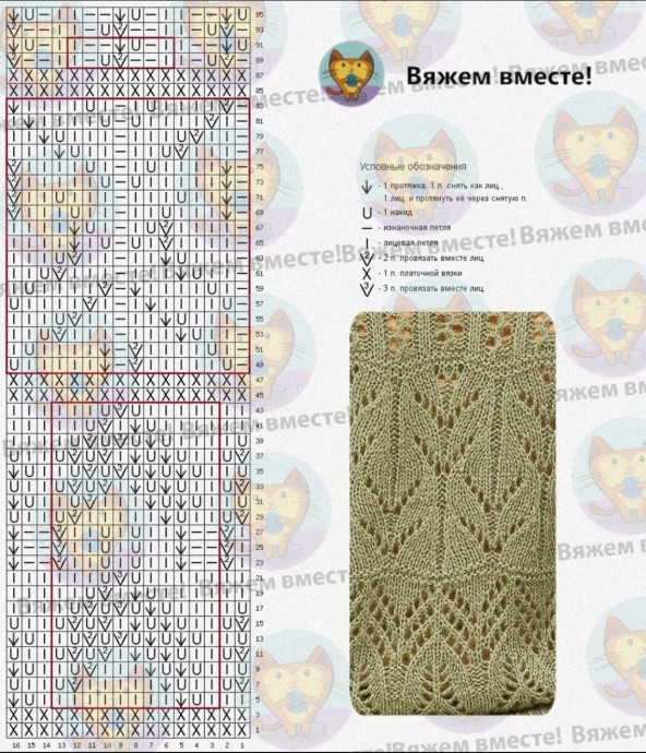 ​Оливковый джемпер с комбинацией узоров