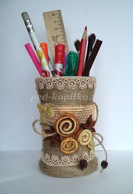 ​Подставка для канцелярских принадлежностей своими руками: мастер-класс, часть 2
