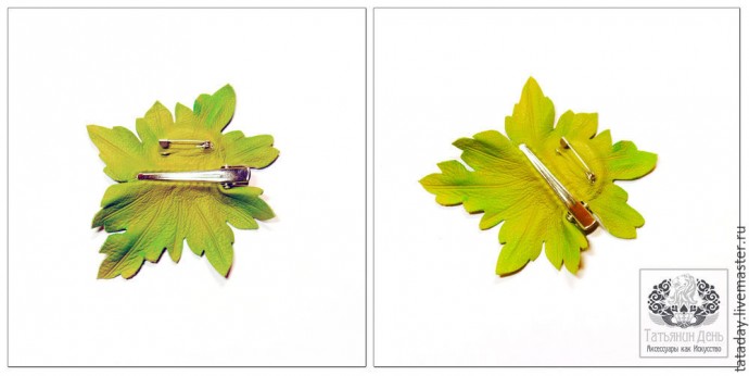 ​Создаем кожаную брошь-розу: часть 4