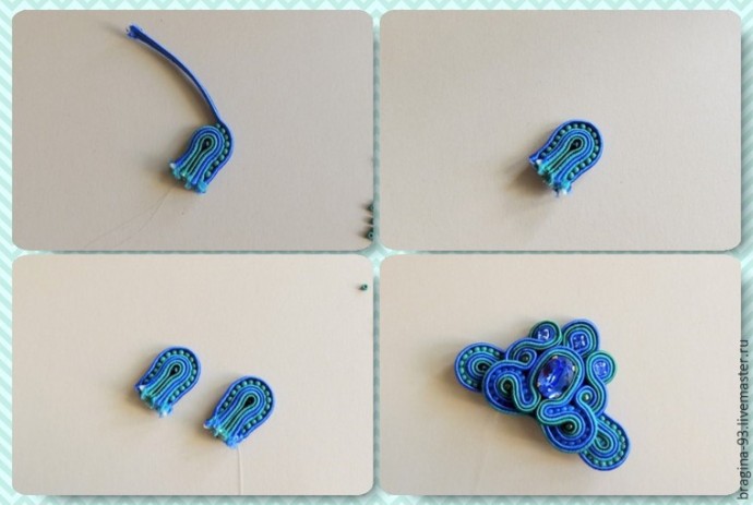 Создаем украшение "Гребень Ундины" с кристаллом Swarovski: часть 2