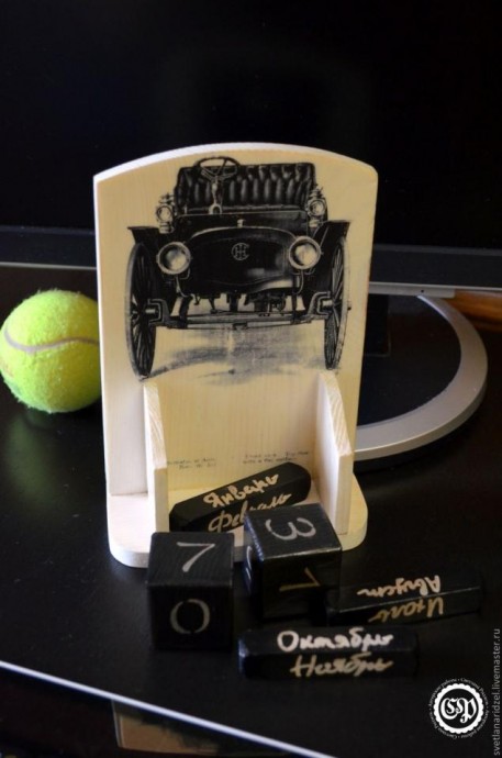 ​Вечный календарь настольный: мастер-класс по вживлению лазерной распечатки в дерево, часть 5