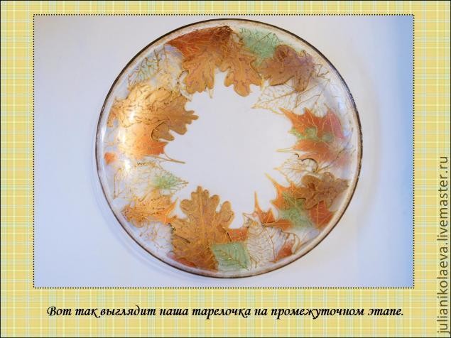 ​Процесс создания тарелочки "Жили-были ежики": часть 2