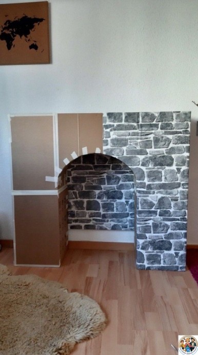 Бюджетный камин из картонной коробки