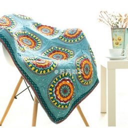 ​Плед крючком из круглых мотивов