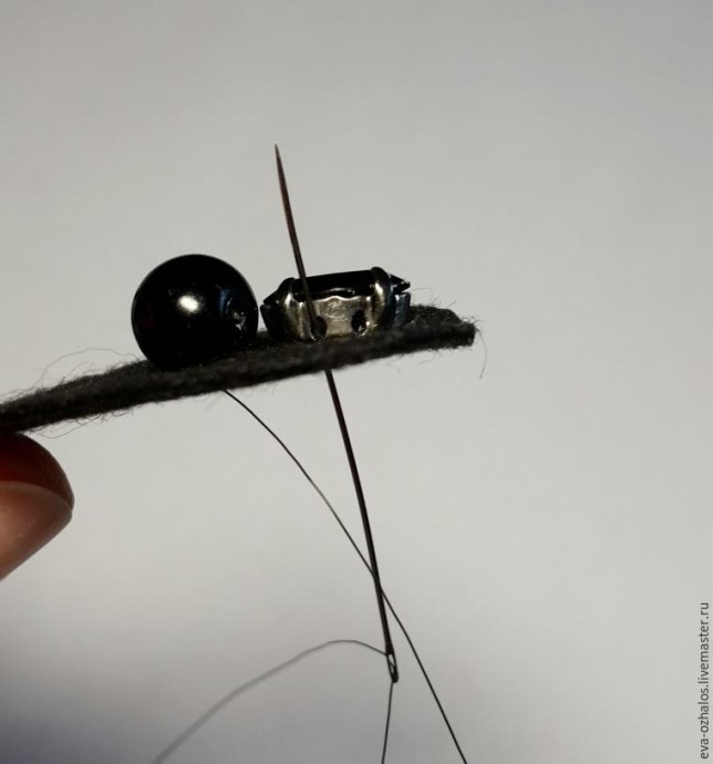 ​Делаем брошь-цветок "Черная георгина": часть 1