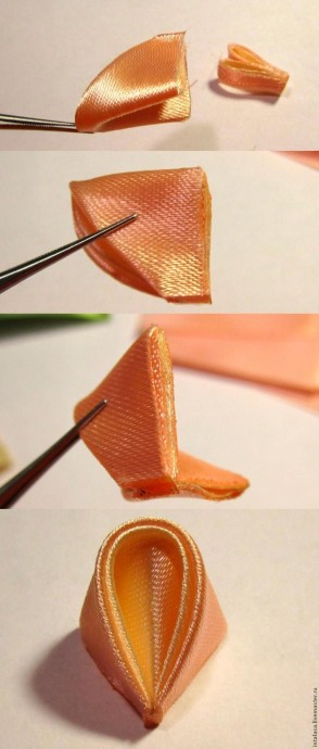 Канзаши: создаем резиночку для волос с нуля, часть 2 Канзаши: создаем резиночку для волос с нуля, часть 2