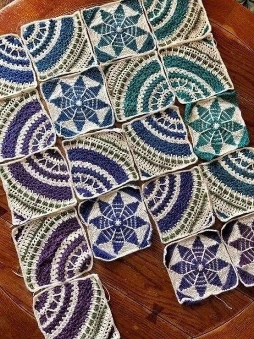 ​Вяжем красивые пледы из мотивов