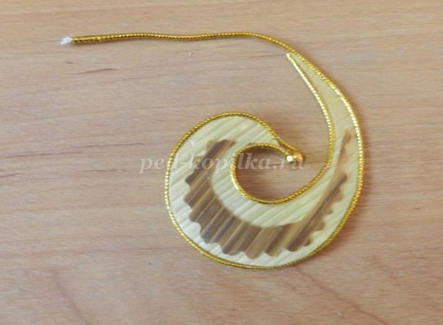 Декоративное панно "Жар-птица" из соломки: часть 4