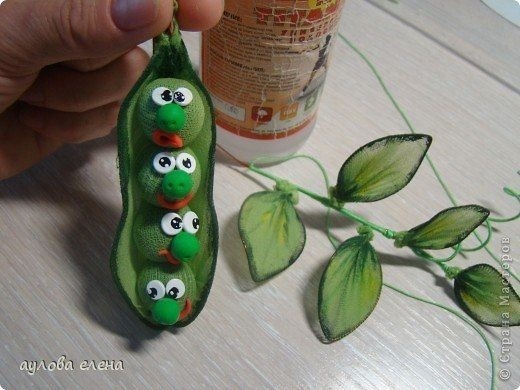 ​Декоративный зеленый горошек из капрона