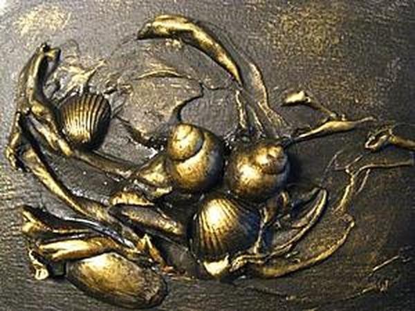 Используем шпатлёвку для создания декора и тонируем её: часть 5