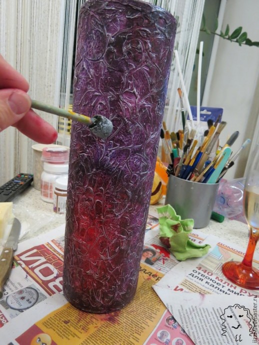 ​Декорируем вазу "Космическая фантазия": часть 2