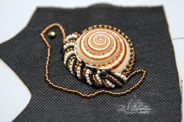 Брошь-улитка: мастер-класс, часть 2
