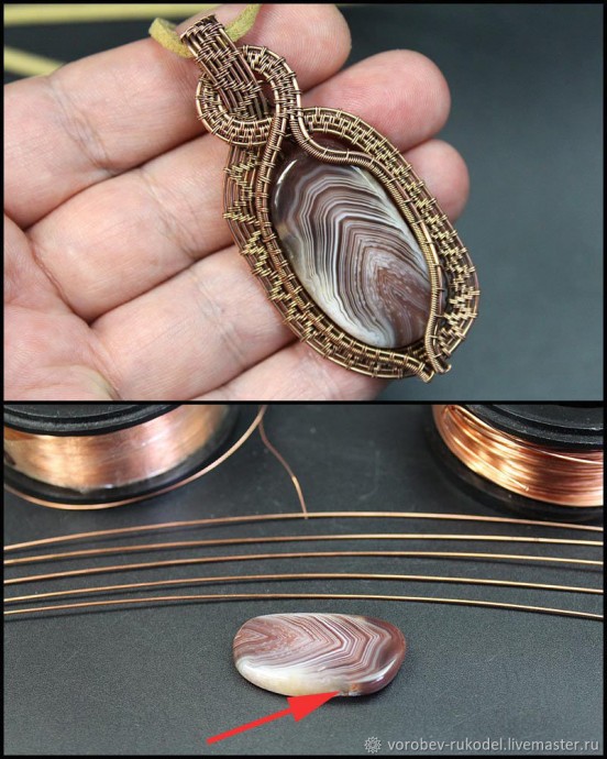 Кулон из медной проволоки Кулон из медной проволоки