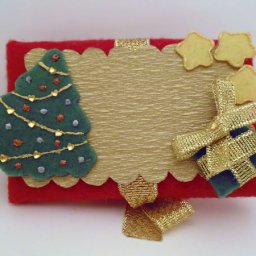 Праздничный текстильный конверт-открытка