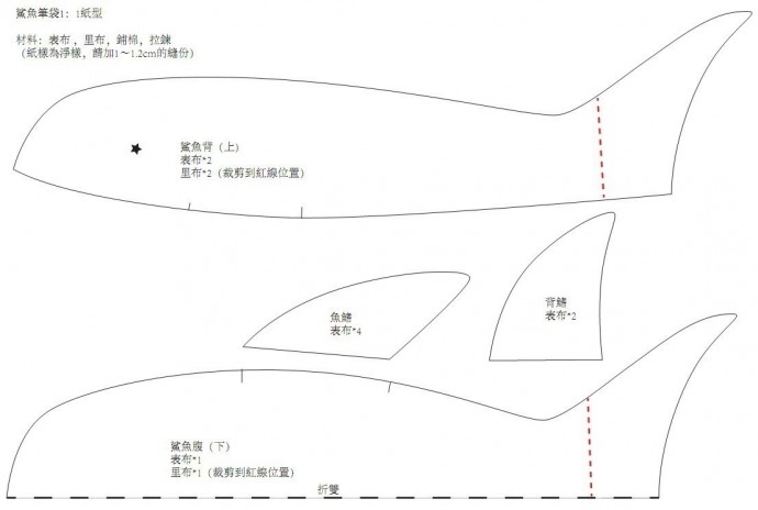 Пенал в виде акулы