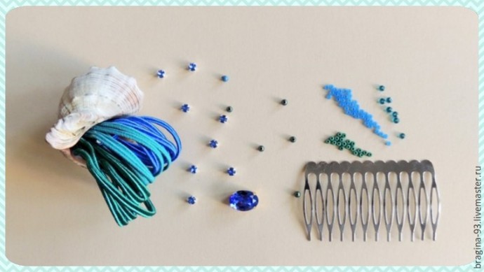 Создаем украшение "Гребень Ундины" с кристаллом Swarovski: часть 1