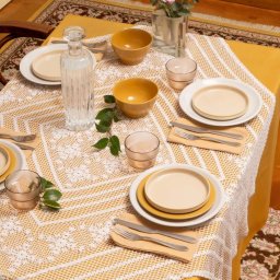 Вязаная скатерть крючком