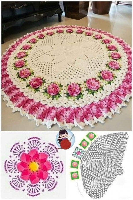 ​Вязание ковриков крючком