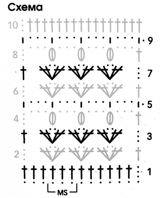 Очень красивый узор крючком Очень красивый узор крючком