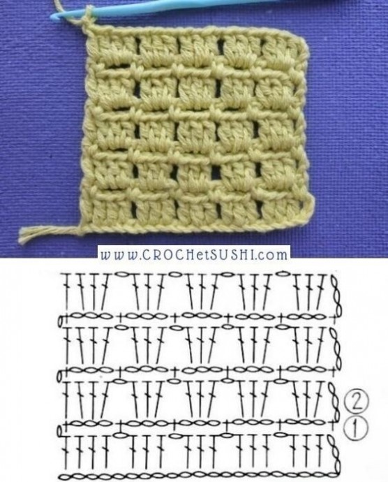 ​Очень простой плед крючком